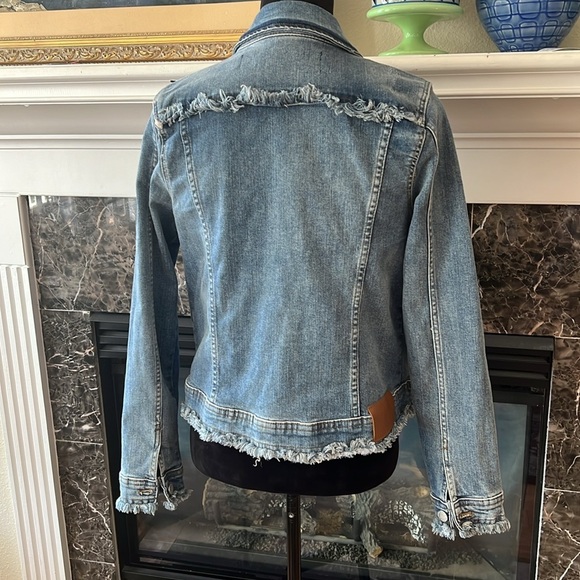 Karl Lagerfeld Blue Denim Jacket with Patches small - Picture 5 of 11